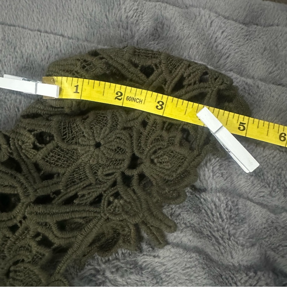 EUC Style Stalker Women’s Thalia Dress Elegant Crocheted NWT Size Medium (Olive) - Picture 14 of 16